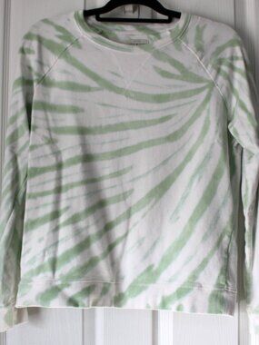 Lucky Brand M Sage Green Tie Dye Sweatshirt - Boho Spring Sunburst ☀️